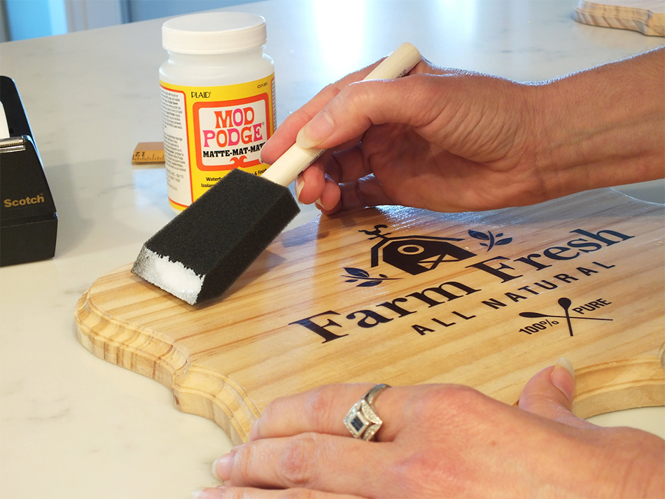 How to Mod Podge on Wood - CT Properties Southcoast